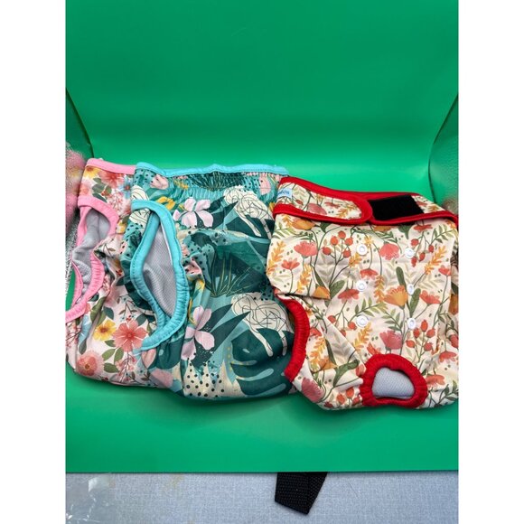 Reusable pet Cloth Diapers With Adjustable Snaps & Elastic Waistband Size L Leak - Picture 2 of 7